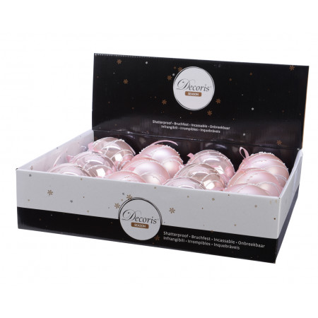 KUGLA NOVOGODIŠNJA 8CM BLUSH PINK 025721 
