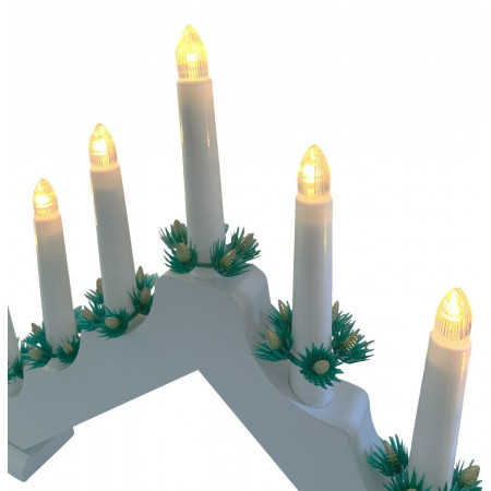 SVEĆNJAK UKRASNI MOST DRVENI SA LED SVETLOM AX8000160 