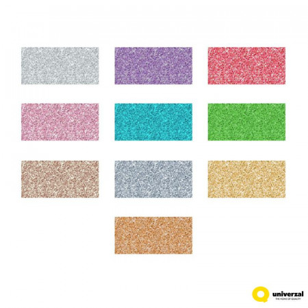 DEKORATIVNA GUMA GLITER A4 10/1 MIX 10 BOJA UNL-1657 