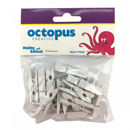 DEKORATIVNE ŠTIPALJKE DRVENE 35X9mm 15kom UNL-1664 OCTOPUS 