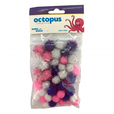 DEKORATIVNI POM-POM MIX 50kom UNL-1671 OCTOPUS 