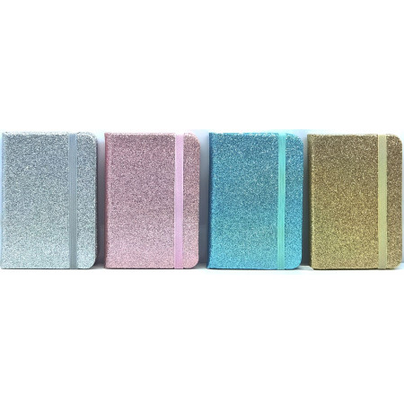 NOTES A5 SA GUMOM 5603-8 GLITTER JEDNOBOJNI 