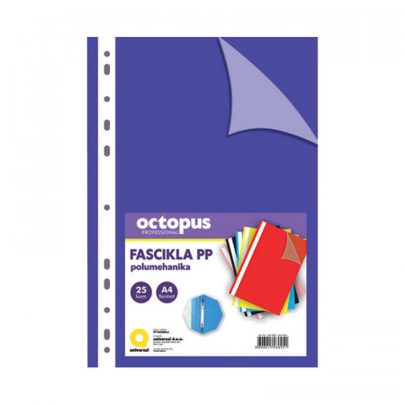 FASCIKLA A4 POLUMEHANIKA SA 11 RUPA 25/1 PLAVA OCTOPUS UNL-1823 