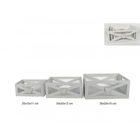 GAJBICE DEKORATIVNE DRVENE 3/1 SET MO000530 