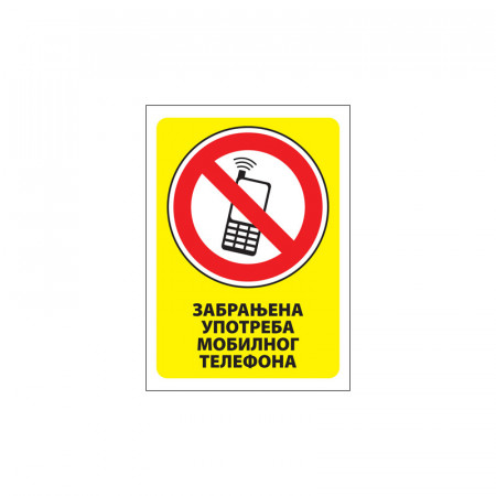 NALEPNICA A7 ZABRANJENA UPOTREBA MOBILNOG TELEFONA 4/1 OCTOPUS UNL-1847 