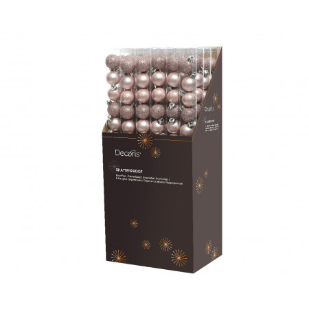 KUGLA NOVOGODIŠNJA 14/1 3CM PINK 020464 