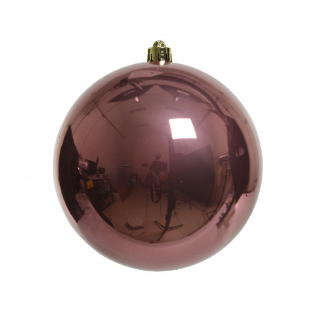 KUGLA NOVOGODIŠNJA 20CM PINK VELVET 022552 