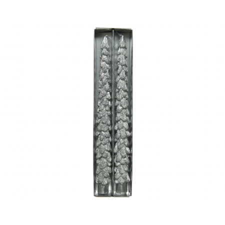 SVEĆA UKRASNA 2/1 SREBRNA 5.7X26.4X3.8CM 200118 