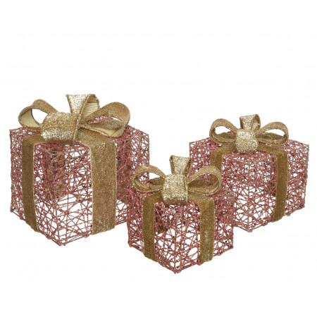POKLON METALNI 3/1 ROZI SA MAŠNOM 15X15X17CM 385067 