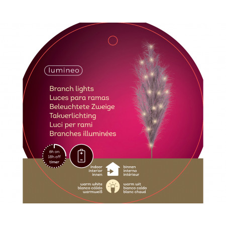 FIGURA UKRASNA PERO SA LED SVETLOM 118CM PINK TAMNO 486247 