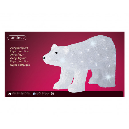 NOVOGODIŠNJA FIGURA MEDVED SA LED SVETLOM 61X21X33CM 490929 