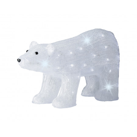 NOVOGODIŠNJA FIGURA MEDVED SA LED SVETLOM 61X21X33CM 490929 