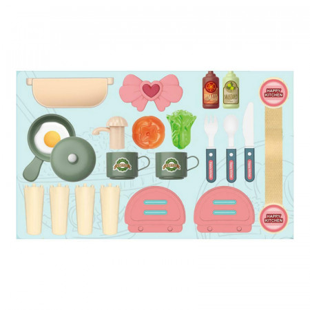 KUHINJSKI SET 25PCS U KOFERU PINK LUNA 622043 