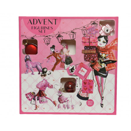 ADVENT UKRASI SET STAKLENI 68.5X6/.5X5.5CM 121006 