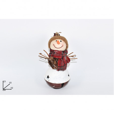 NOVOGODIŠNJA FIGURA SNEŠKO NA ZVONU 10CM MO002638B 