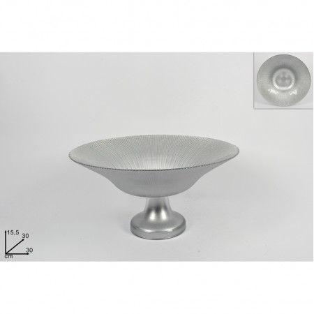 ČINIJA DEKORATIVNA 30CM SREBRNA GLITER CM003369L 