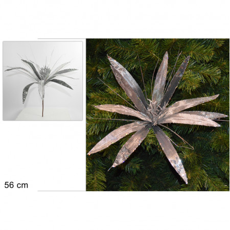 CVET DEKORATIVNI 56CM SREBRNI RO007453B 