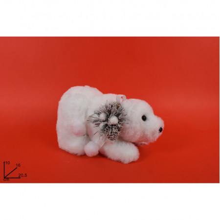 FIGURA UKRASNA BELI MEDVED 10CM RO010808 