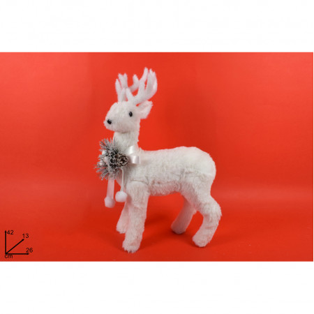 FIGURA UKRASNA JELEN BELI 42CM RO010820 