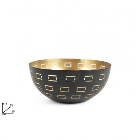 ČINIJA DEKORATIVNA CRNO-ZLATNA 15CM GI010200A 