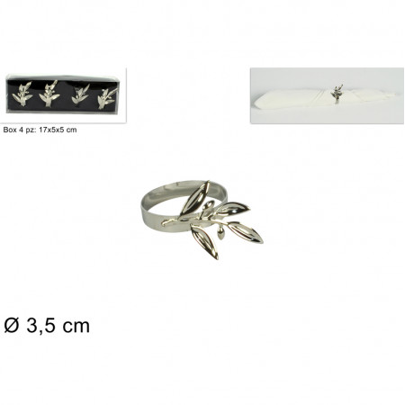 DRŽAČ ZA SALVETE METALNI 4/1 SREBRNI MN002330 