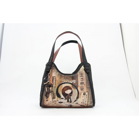 TORBA NA RAME ANEKKE 37712-203 SHOEN BLACK 