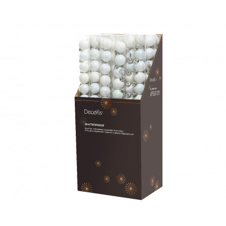 KUGLA NOVOGODIŠNJA 14/1 3CM BELA IRIS 020461 