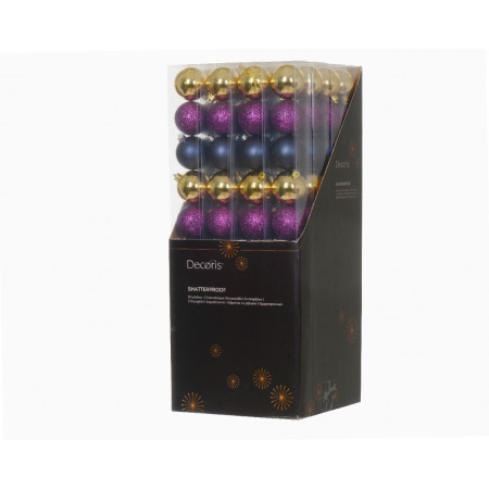 KUGLA NOVOGODIŠNJA 6CM 10/1 MIX 020849 