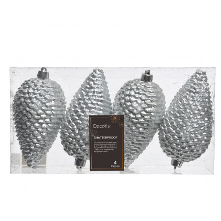 NOVOGODIŠNJI UKRAS ŠIŠARKA 12CM 4/1 SREBRNA 028521 