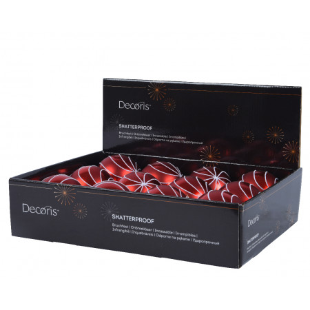 KUGLA NOVOGODIŠNJA 8CM CRVENA 029444 