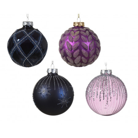 KUGLA NOVOGODIŠNJA 8CM PURPLE 062639 