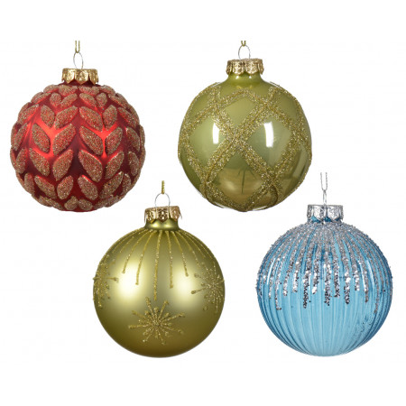KUGLA NOVOGODIŠNJA 8CM MIX 062640 