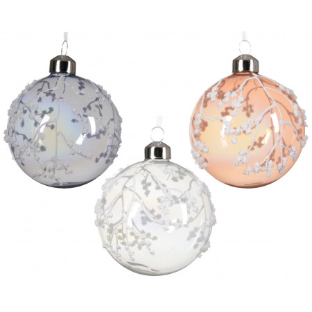 KUGLA NOVOGODIŠNJA 8CM MIX 069865 