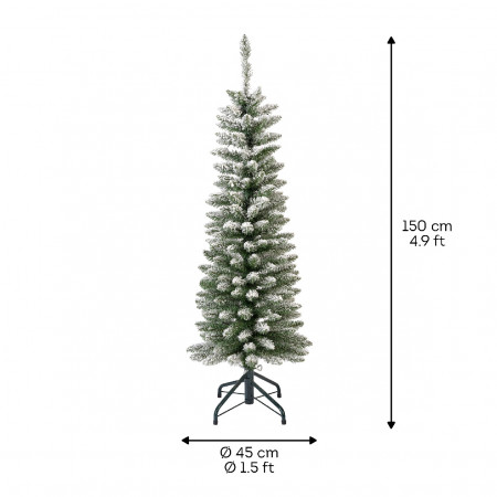 JELKA NOVOGODIŠNJA 150CM ZELENO BELA 684020 