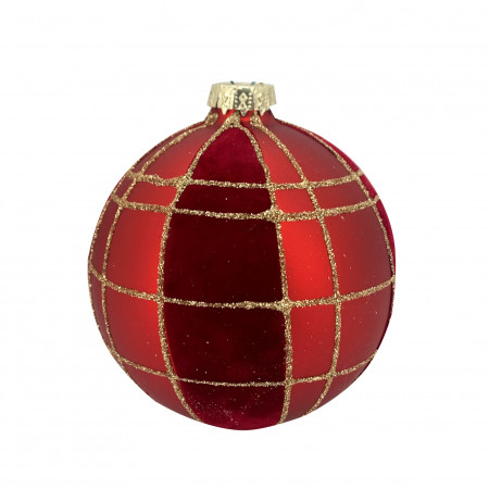 KUGLA NOVOGODIŠNJA STAKLENA 8CM UNL-10001 