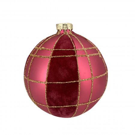KUGLA NOVOGODIŠNJA STAKLENA 8CM UNL-10002 