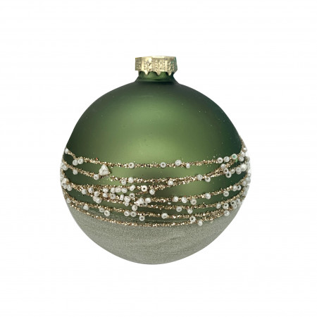 KUGLA NOVOGODIŠNJA STAKLENA 8CM UNL-10008 