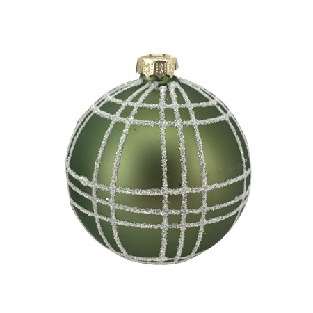KUGLA NOVOGODIŠNJA STAKLENA 8CM UNL-10009 