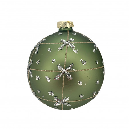 KUGLA NOVOGODIŠNJA STAKLENA 8CM UNL-10009 