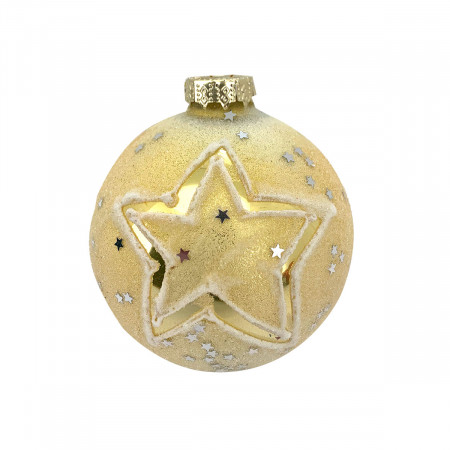 KUGLA NOVOGODIŠNJA STAKLENA 8CM UNL-10012 