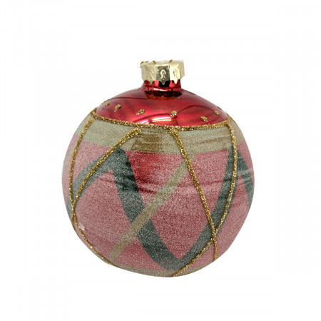 KUGLA NOVOGODIŠNJA STAKLENA 8CM UNL-10017 
