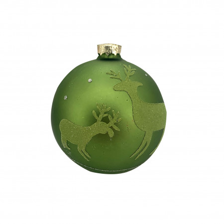 KUGLA NOVOGODIŠNJA STAKLENA 8CM UNL-10027 