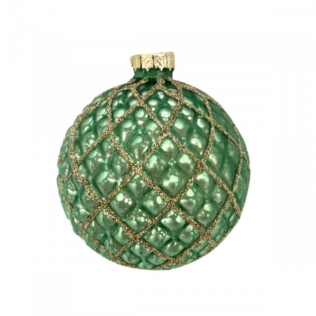 KUGLA NOVOGODIŠNJA STAKLENA 8CM UNL-10030 