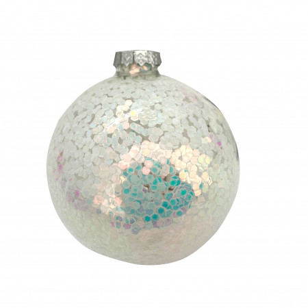 KUGLA NOVOGODIŠNJA STAKLENA 8CM UNL-10038 