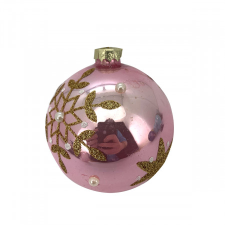 KUGLA NOVOGODIŠNJA STAKLENA 8CM UNL-10048 