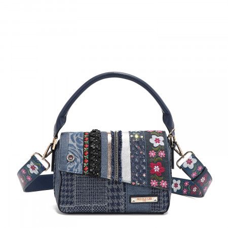 TORBA NICOLE LEE JS17044 DENIM PATCH FW2024 