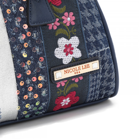 TORBA NICOLE LEE JS17045 DENIM PATCH FW2024 