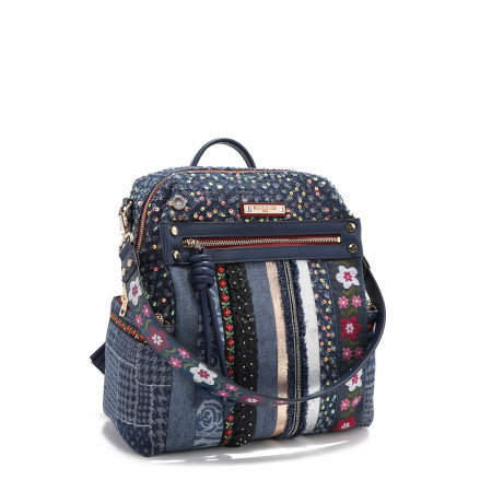 TORBA NICOLE LEE JS17046 DENIM PATCH FW2024 