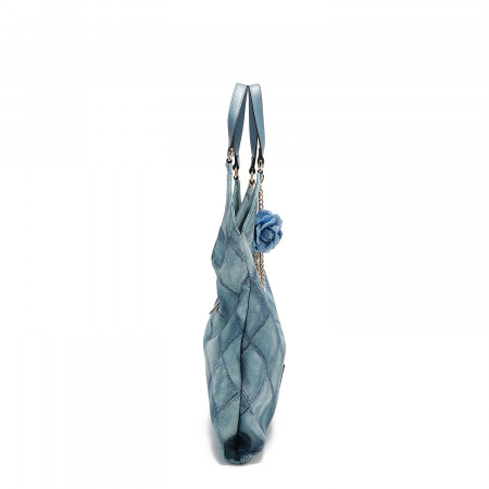 TORBA NICOLE LEE P17089 BLUE CHAIN FW2024 
