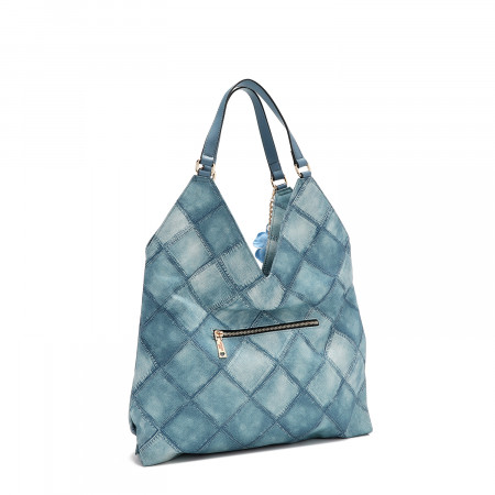TORBA NICOLE LEE P17089 BLUE CHAIN FW2024 